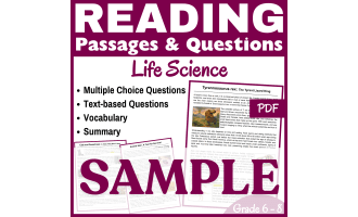 Animal Skin, Cats, & T. Rex: SAMPLE Reading passage (PDF)