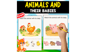 ANIMALS AND THEIR BABIES | WORKSHEET