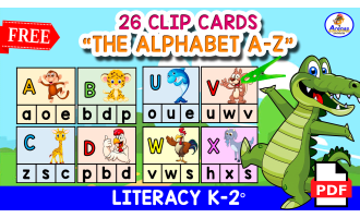 ANIMALS CLIPCARDS | The Alphabet A-Z
