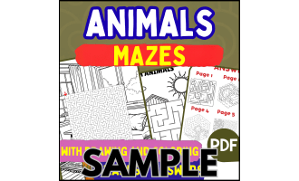 Animals Maze: 1 Page Sample (PDF)