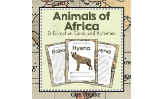 Animals of Africa | Africa Unit Study | Geography Bundle