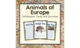 Animals of Europe | Europe Unit Study | Geography Bundle
