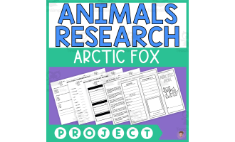 Animals Research Project | Nonfiction Reading, Worksheets, Brochure | Arctic Fox | Arctic Animals