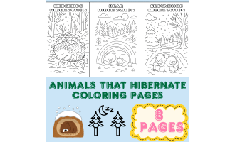 Animals That Hibernate Coloring Pages