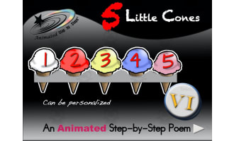 Animated Poem: 5 Little Cones VI