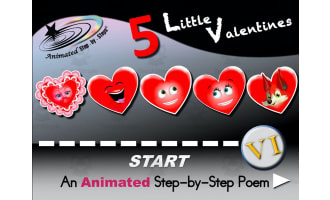 Animated Poem: 5 Little Valentines VI