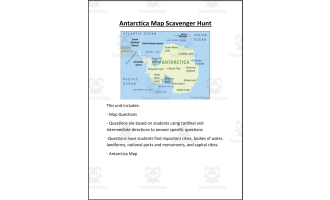 Antarctica Map Scavenger Hunt