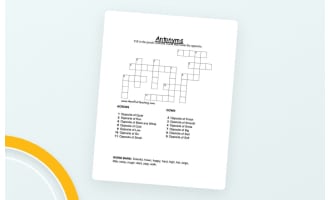 Antonyms Crossword Puzzle