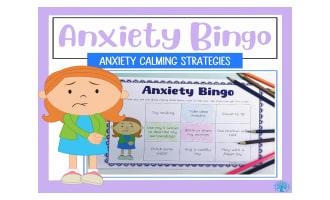 Anxiety and Calming Strategies Bingo