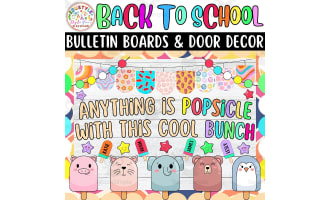 Anything is Popsicle Back To School Bulletin board or door Decor kit: