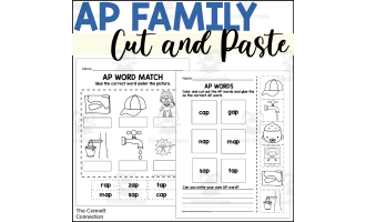 AP Word Family Cut and Paste Worksheets