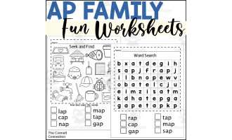 AP Word Family Fun Worksheets