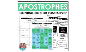 Apostrophes: Contraction or Possessives Activity
