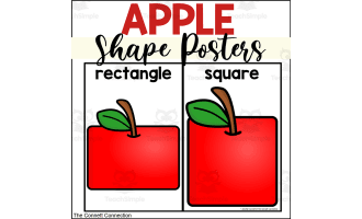 Apple 2D Shape Posters