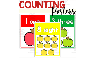 Apple Counting Posters 1-10