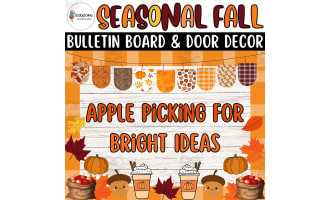 Apple Picking for Bright Ideas: Fall Bulletin Board and Door Decor
