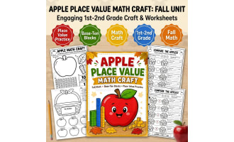 Apple Place Value Math Craft Fall Base