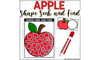 Apple Shapes Seek and Find Mats