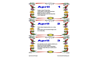 April Daily Journal Prompts