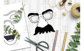 April Fool's Day Photo Props, DIY Coloring Activity