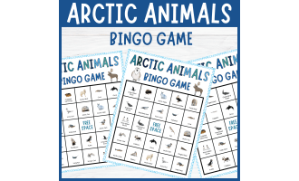 Arctic Polar Animals Bingo Game Winter Wildlife Habitats Activities