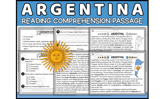 Argentina Reading Comprehension for Hispanic Heritage Month