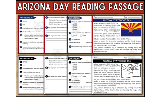 Arizona Statehood Day Reading Comprehension Passage and Questions