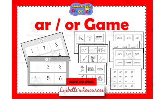 ar/or Phonic Game  B/W