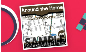 Around the Home Crossword : 1 Page Sample (PDF)