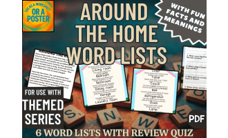 Around the Home Word List Posters (PDF)