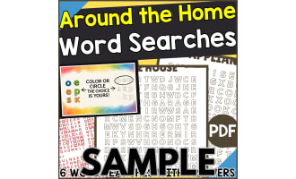 Around the Home Word Search: 1 Page Sample (PDF)
