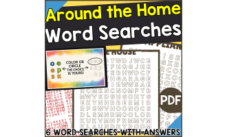 Around the Home Word Searches (PDF)