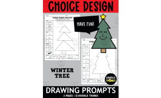 Art Activity Winter Tree Choice Design Drawing Prompts