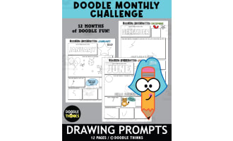 Art Doodle Monthly Drawing Challenges