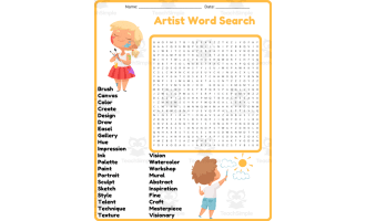 Artist Word Search Puzzle Worksheet Activities (2nd, 3rd, 4th & 5th