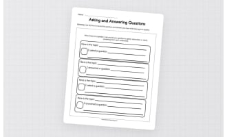 Asking and Answering Questions Worksheet