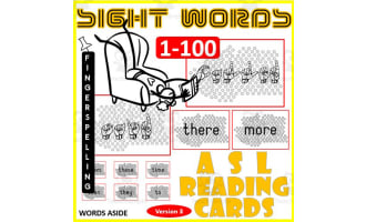 ASL Fingerspell Sight Words Flash Cards 1-100 version 3