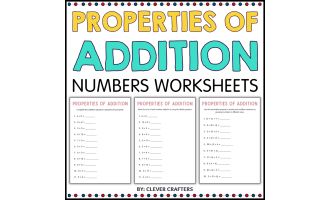 Associative and Commutative Properties of Addition Worksheets