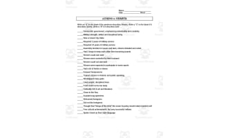 Athens vs. Sparta Worksheet