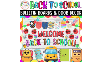 August And Welcome Back To School Bulletin board or door Decor kit