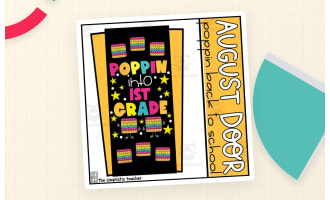 August Back to School Pop-It Door Kit or Bulletin Board Set