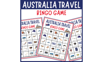 Australia country geography culture symbols animal Travel bingo game