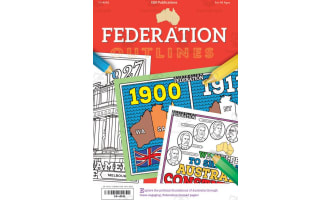 Australian Federation Outlines Colouring Book
