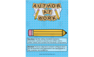 Author At Work Writing Checklist Activity