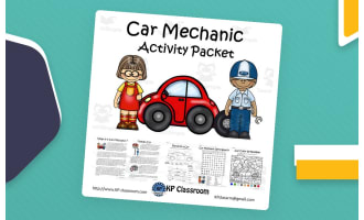 Auto and Car Mechanic Activity Packet and Worksheets