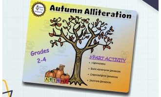 Autumn Alliteration Worksheets – Grades 2–4 Set