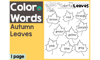 Autumn Color Words