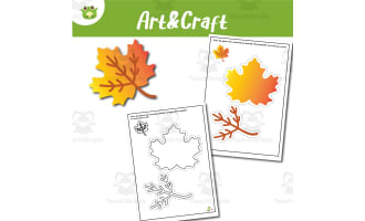 Autumn Leaf Art & Craft Printable – Cut, Color, and Build Activity | F
