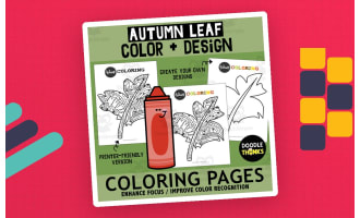Autumn Leaf Coloring Pages | Patterned & Blank Fall Leaf Templates