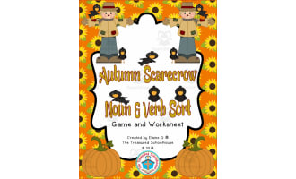 Autumn Scarecrow Noun + Verb Sort